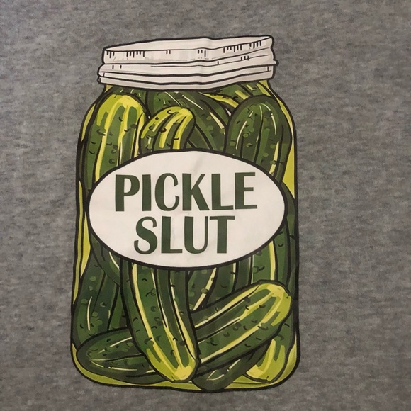 Women’s Gray Pickle Funny Graphic Top Sweatshirt sweater - Picture 2 of 2